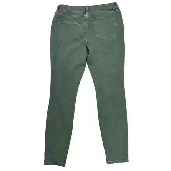 a.n.a. Women's Olive Green Distressed Jeggings Size-10 - Picture 2 of 8